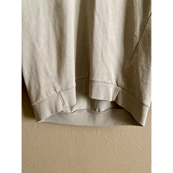 Allsaints Tala Sweat V Neck Sweatshirt Tunic Size XS tan Beige Cotton High Low - Picture 5 of 7